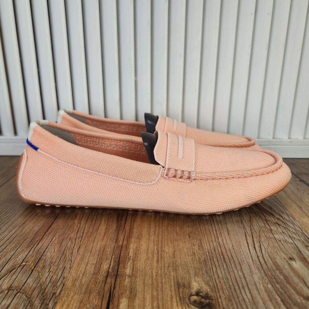 Rothy's The Driver Slip-On Flats Womens Sz 8 Tropical Peach Penny Loafers Shoes